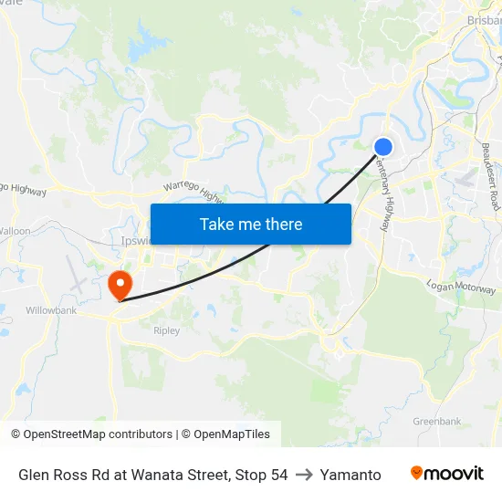 Glen Ross Rd at Wanata Street, Stop 54 to Yamanto map
