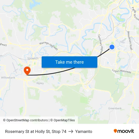 Rosemary St at Holly St, Stop 74 to Yamanto map