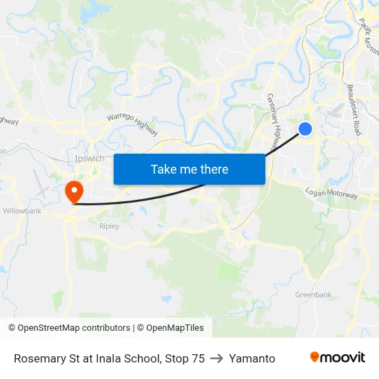 Rosemary St at Inala School, Stop 75 to Yamanto map
