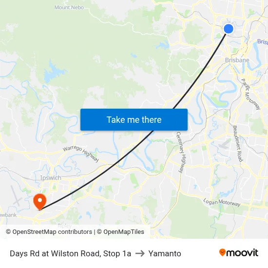Days Rd at Wilston Road, Stop 1a to Yamanto map