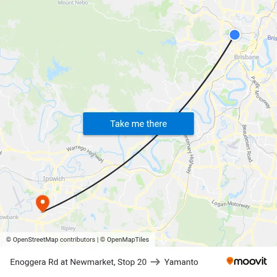 Enoggera Rd at Newmarket, Stop 20 to Yamanto map