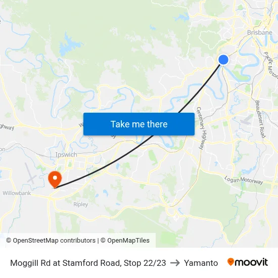 Moggill Rd at Stamford Road, Stop 22/23 to Yamanto map