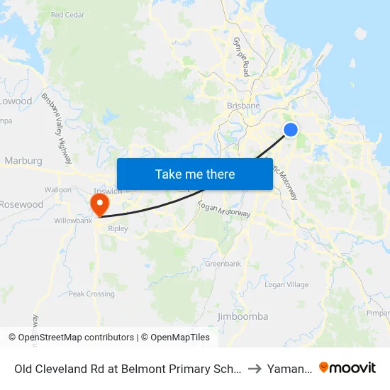 Old Cleveland Rd at Belmont Primary School to Yamanto map