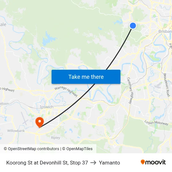 Koorong St at Devonhill St, Stop 37 to Yamanto map