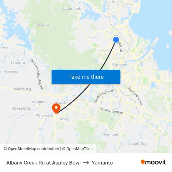 Albany Creek Rd at Aspley Bowl to Yamanto map