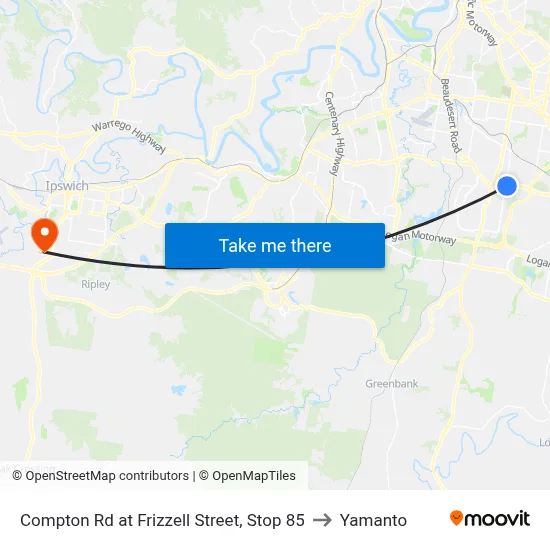 Compton Rd at Frizzell Street, Stop 85 to Yamanto map