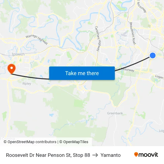 Roosevelt Dr Near Penson St, Stop 88 to Yamanto map