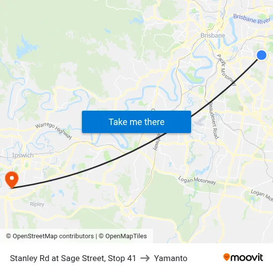 Stanley Rd at Sage Street, Stop 41 to Yamanto map