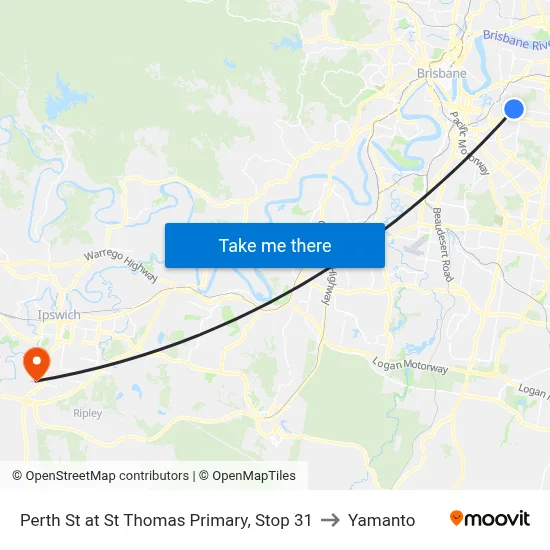 Perth St at St Thomas Primary, Stop 31 to Yamanto map
