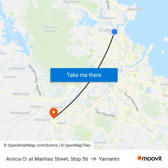 Arnica Cr at Mantias Street, Stop 56 to Yamanto map