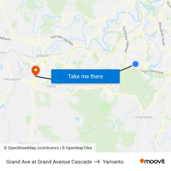 Grand Ave at Grand Avenue Cascade to Yamanto map