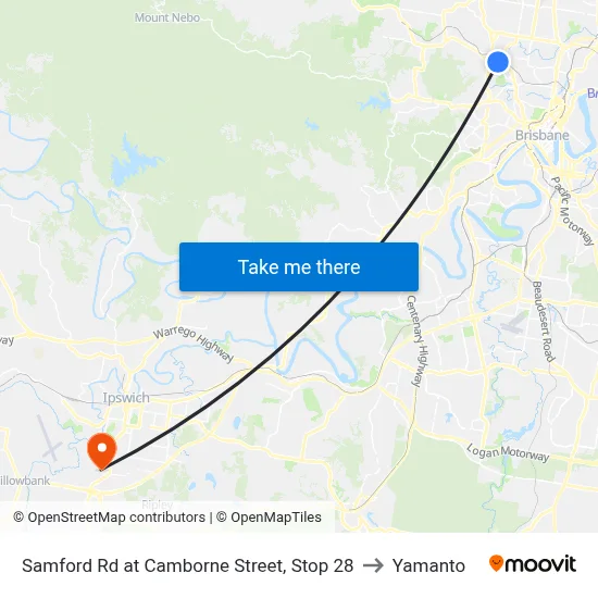 Samford Rd at Camborne Street, Stop 28 to Yamanto map
