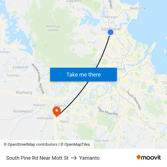 South Pine Rd Near Mott St to Yamanto map