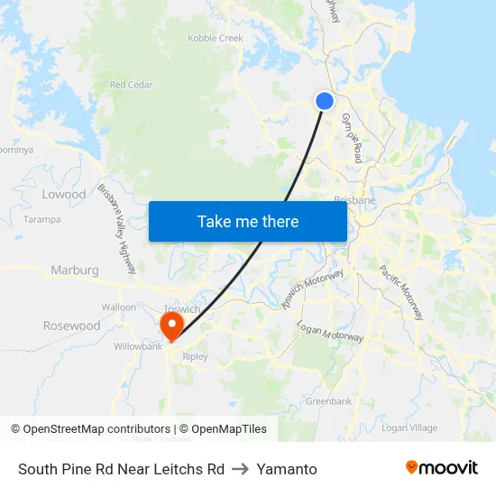 South Pine Rd Near Leitchs Rd to Yamanto map