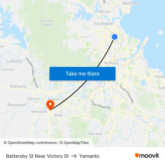 Battersby St Near Victory St to Yamanto map