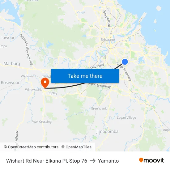 Wishart Rd Near Elkana Pl, Stop 76 to Yamanto map