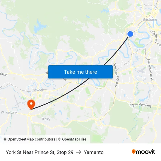 York St Near Prince St, Stop 29 to Yamanto map