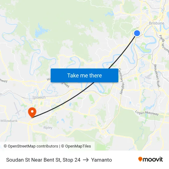 Soudan St Near Bent St, Stop 24 to Yamanto map