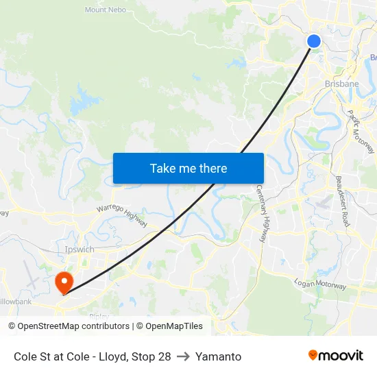 Cole St at Cole - Lloyd, Stop 28 to Yamanto map