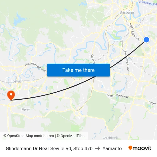 Glindemann Dr Near Seville Rd, Stop 47b to Yamanto map