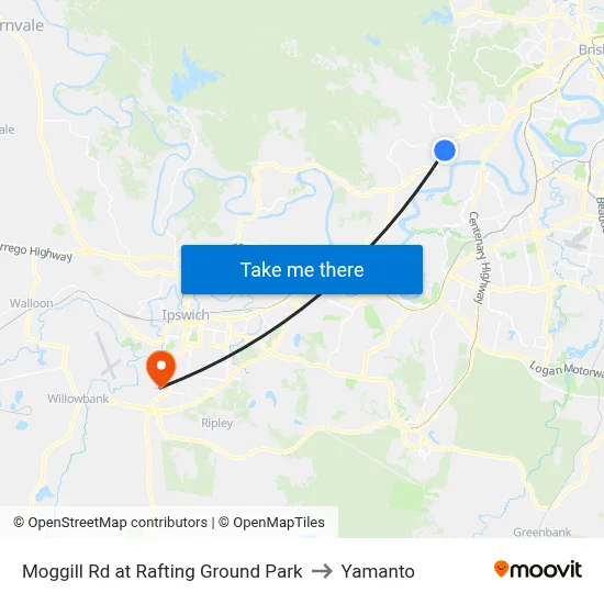 Moggill Rd at Rafting Ground Park to Yamanto map
