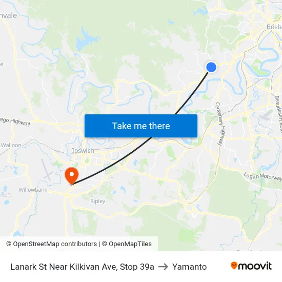 Lanark St Near Kilkivan Ave, Stop 39a to Yamanto map