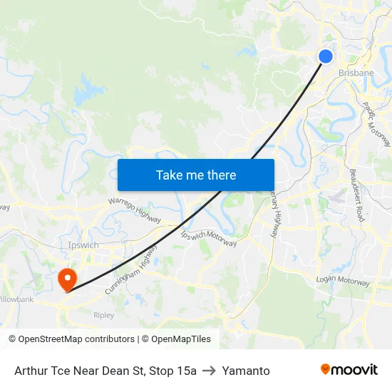 Arthur Tce Near Dean St, Stop 15a to Yamanto map