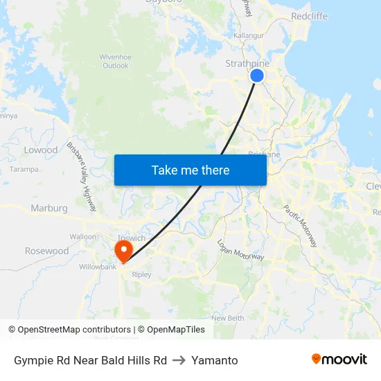 Gympie Rd Near Bald Hills Rd to Yamanto map