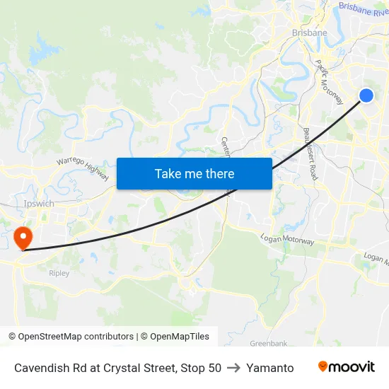 Cavendish Rd at Crystal Street, Stop 50 to Yamanto map
