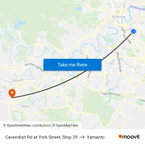 Cavendish Rd at York Street, Stop 29 to Yamanto map