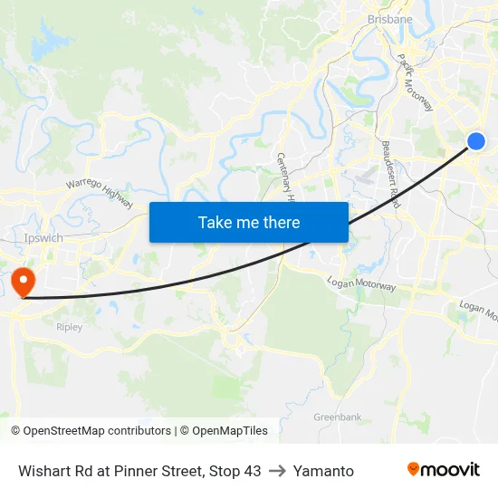 Wishart Rd at Pinner Street, Stop 43 to Yamanto map