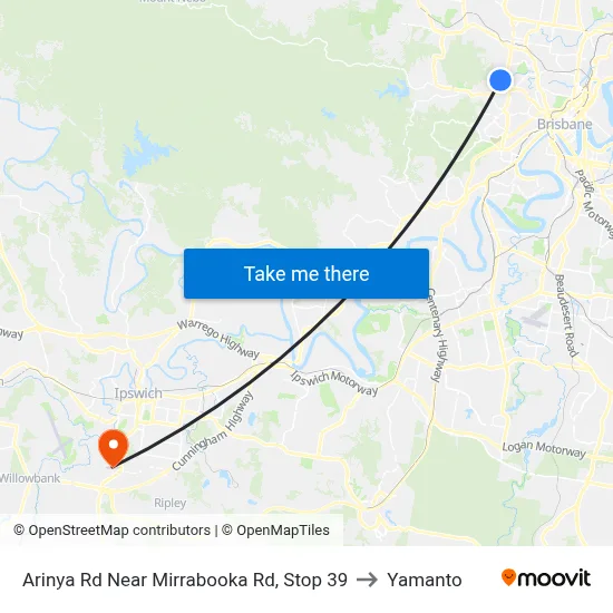 Arinya Rd Near Mirrabooka Rd, Stop 39 to Yamanto map