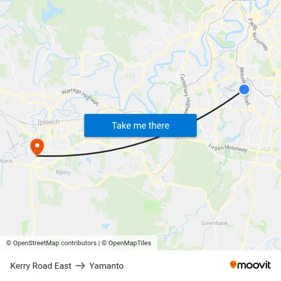 Kerry Road East to Yamanto map