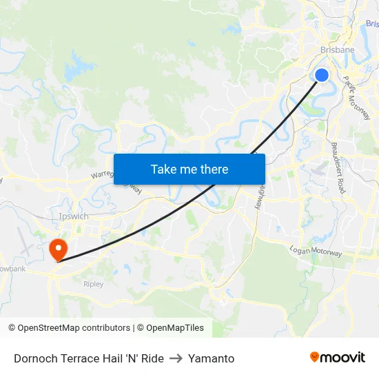 Dornoch Terrace Hail 'N' Ride to Yamanto map