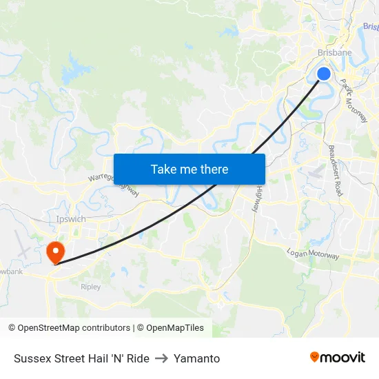 Sussex Street Hail 'N' Ride to Yamanto map