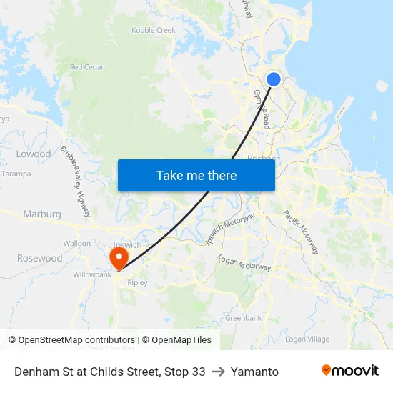 Denham St at Childs Street, Stop 33 to Yamanto map