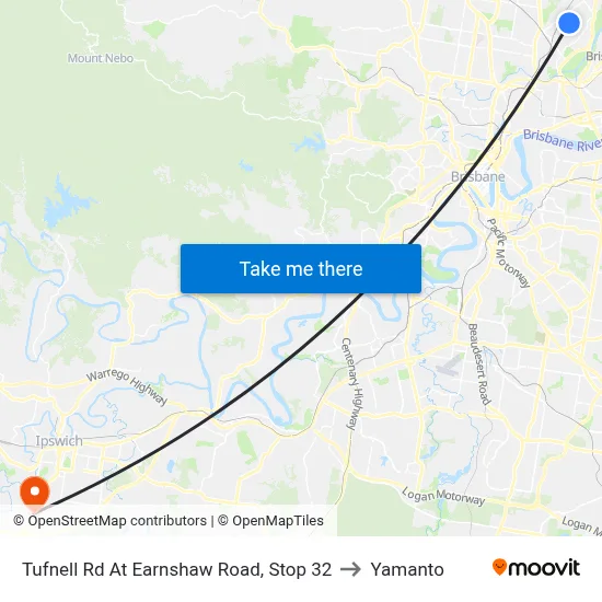 Tufnell Rd At Earnshaw Road, Stop 32 to Yamanto map