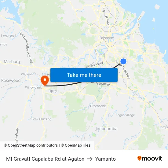 Mt Gravatt Capalaba Rd at Agaton to Yamanto map