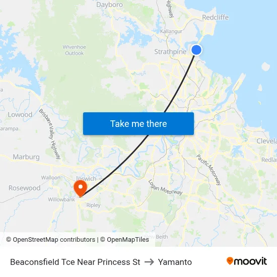 Beaconsfield Tce Near Princess St to Yamanto map