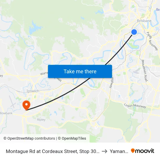 Montague Rd at Cordeaux Street, Stop 30/14 to Yamanto map