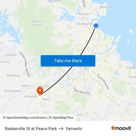 Baskerville St at Peace Park to Yamanto map
