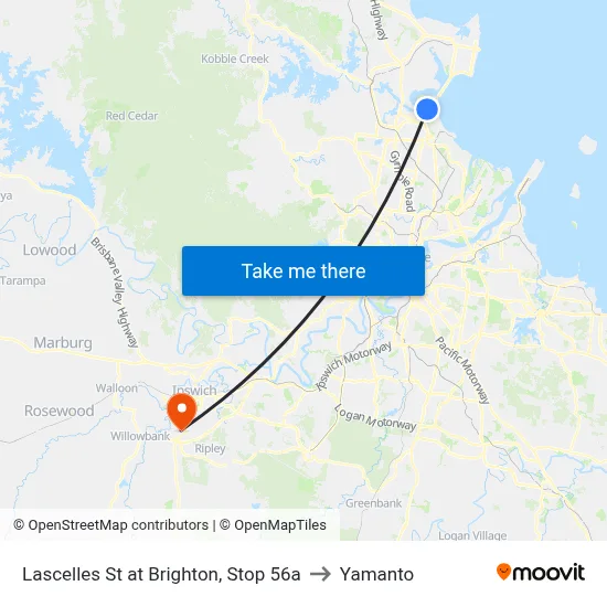 Lascelles St at Brighton, Stop 56a to Yamanto map