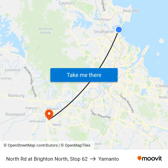 North Rd at Brighton North, Stop 62 to Yamanto map