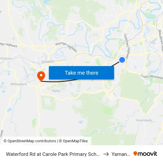 Waterford Rd at Carole Park Primary School to Yamanto map