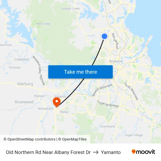 Old Northern Rd Near Albany Forest Dr to Yamanto map