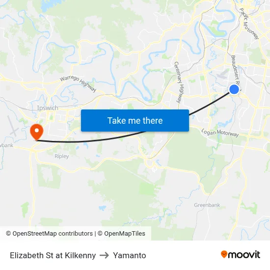 Elizabeth St at Kilkenny to Yamanto map