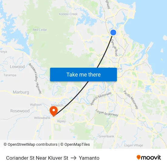 Coriander St Near Kluver St to Yamanto map