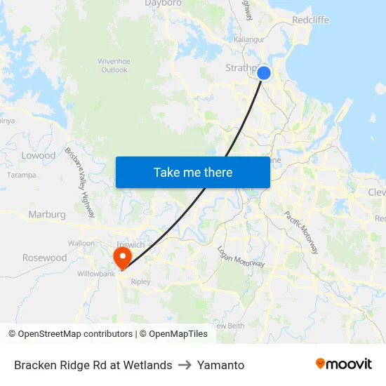 Bracken Ridge Rd at Wetlands to Yamanto map