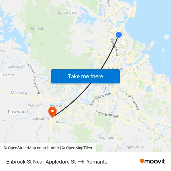 Enbrook St Near Appledore St to Yamanto map