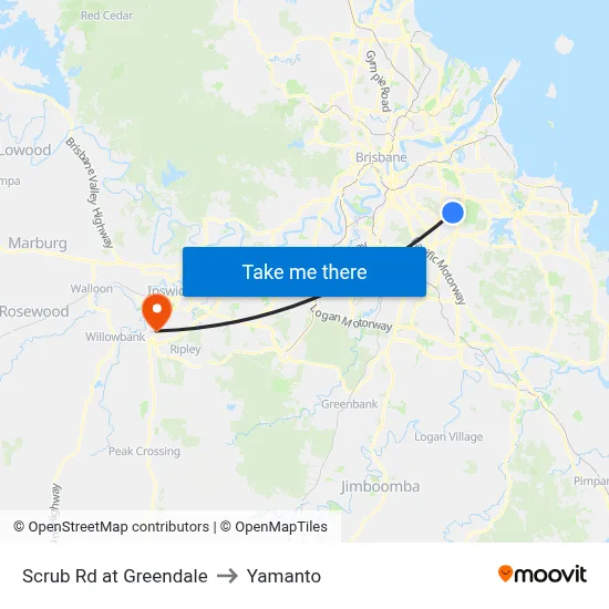 Scrub Rd at Greendale to Yamanto map